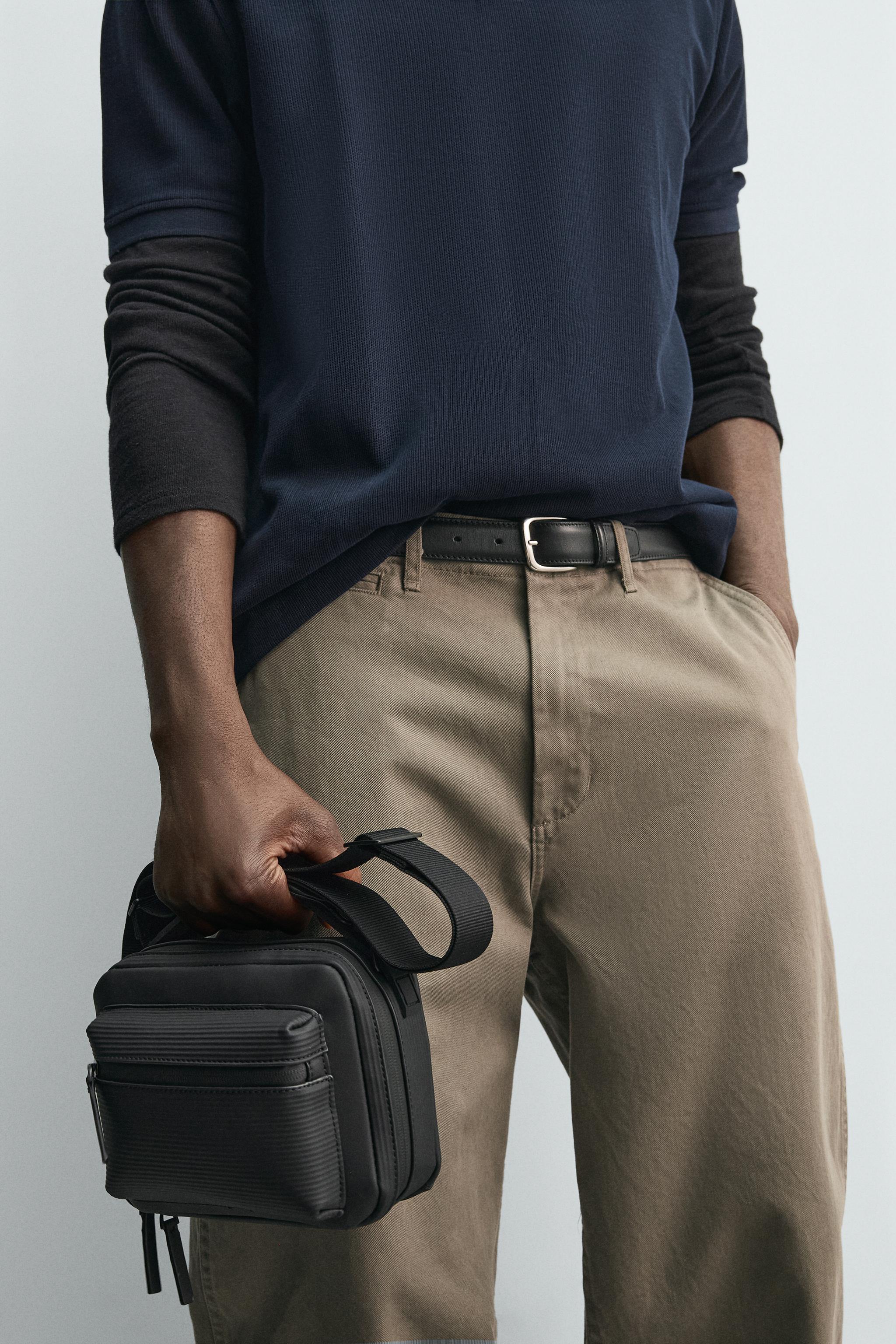 RUBBERIZED TEXTURED CROSSBODY BAG